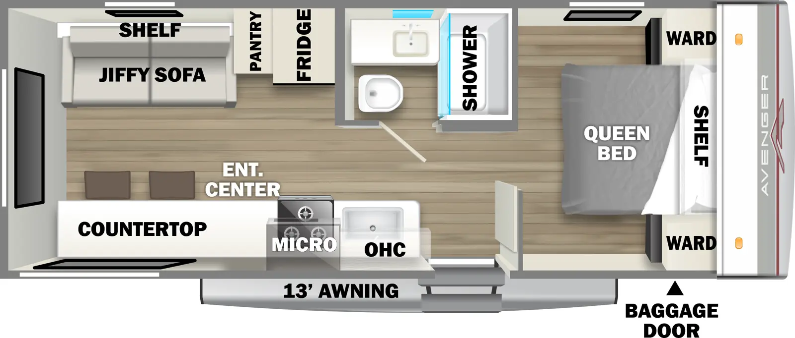 Avenger 22MKLE Floorplan